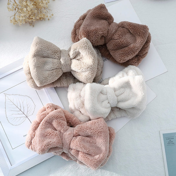 Cute Bow Fluffy SPA headband