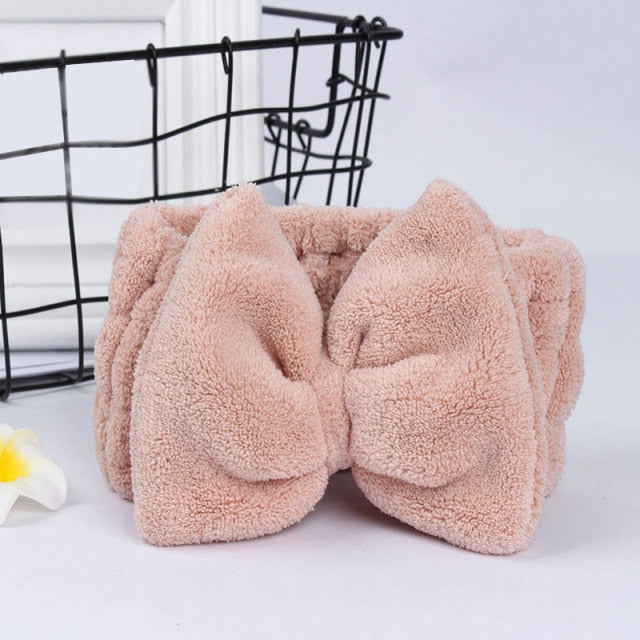 Cute Bow Fluffy SPA headband